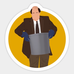 Office Kevin Malone with Chili Pot Meme Fan Art Sticker